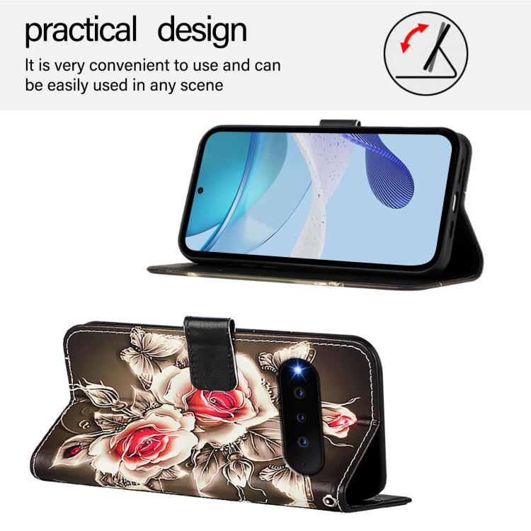 For Natural AI Phone 5G   Colored Drawing Pattern Plain Weave Leather Phone Case