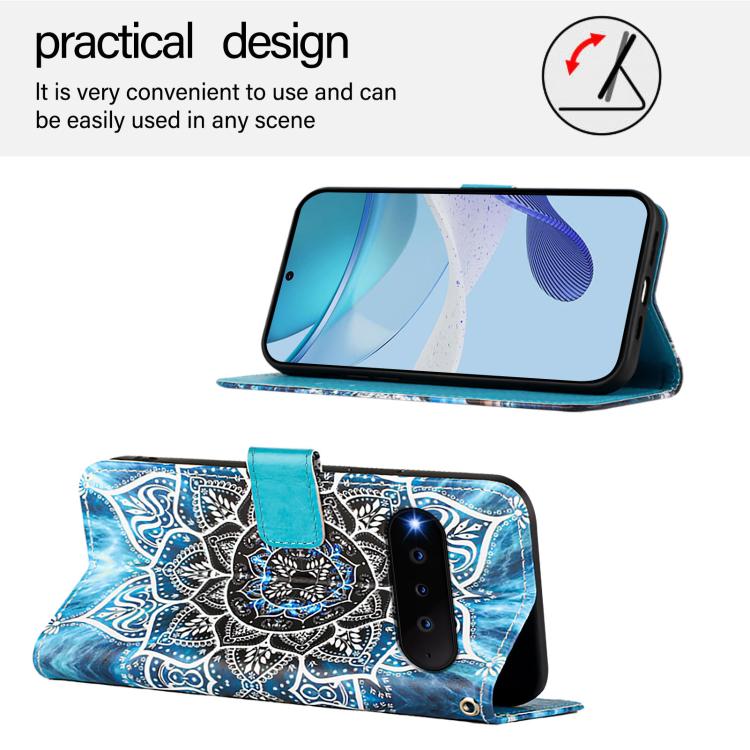 For Natural AI Phone 5G   Colored Drawing Pattern Plain Weave Leather Phone Case