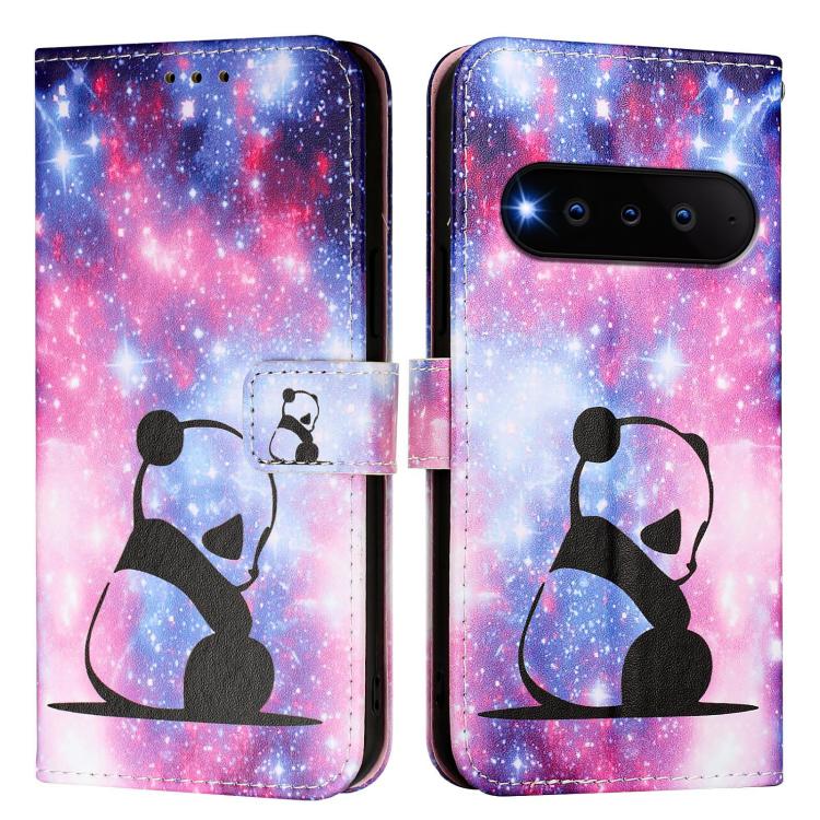 For Natural AI Phone 5G   Colored Drawing Pattern Plain Weave Leather Phone Case