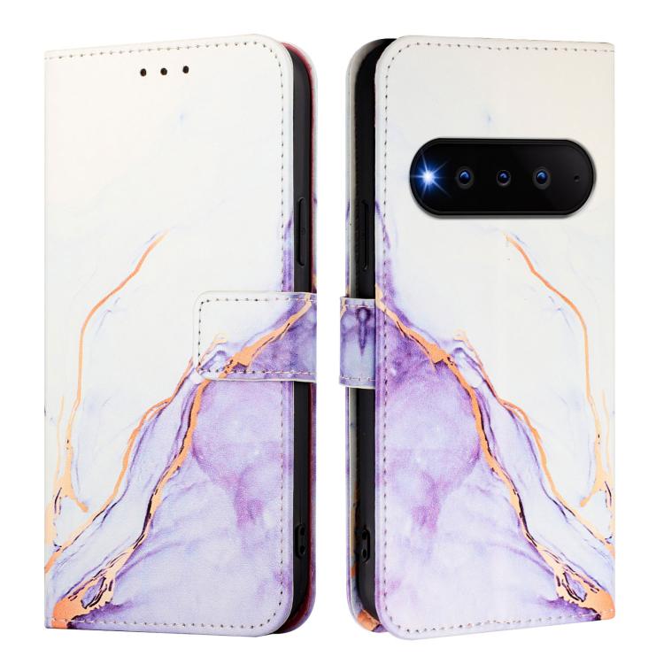For Natural AI Phone 5G PT003 Marble Pattern Flip Leather Phone Case