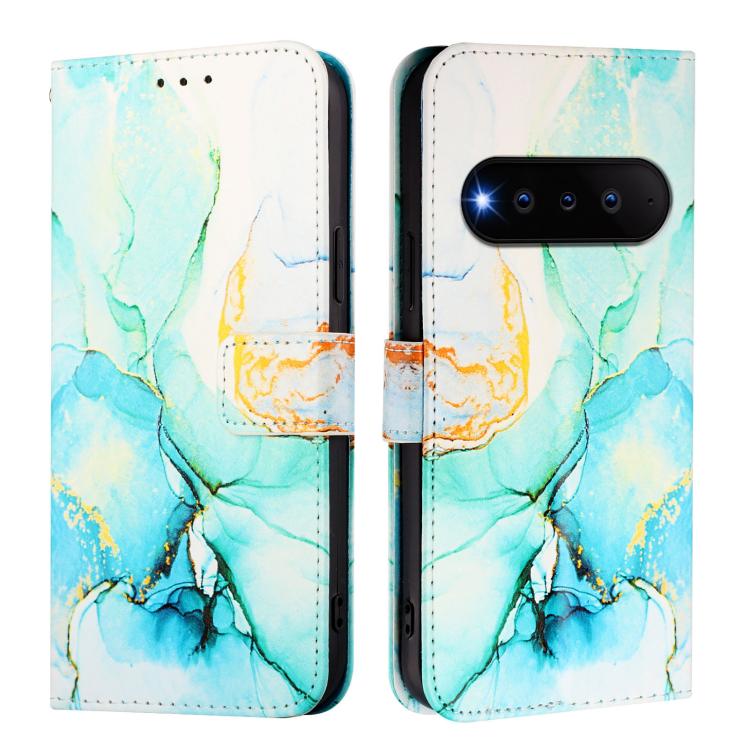 For Natural AI Phone 5G PT003 Marble Pattern Flip Leather Phone Case