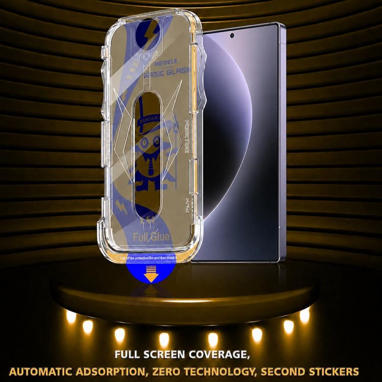 For Galaxy S23+ 5G 10pcs MEIDELE Easy Install Dust-proof Box Privacy Tempered Glass Film, Support Ultrasonic Unlock