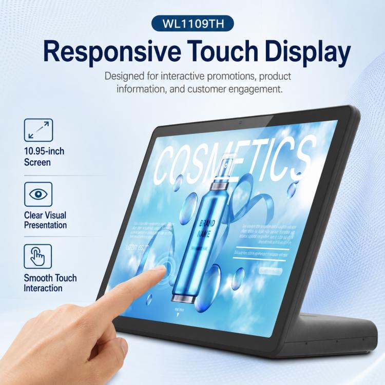 WL1109TH 10.95 inch Android OS Commercial Smart Touch Digital Signage, Plug:EU Plug