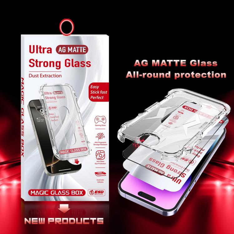 For iPhone XS Max 10pcs Easy Install Dust-proof Box Frosted Tempered Glass Film