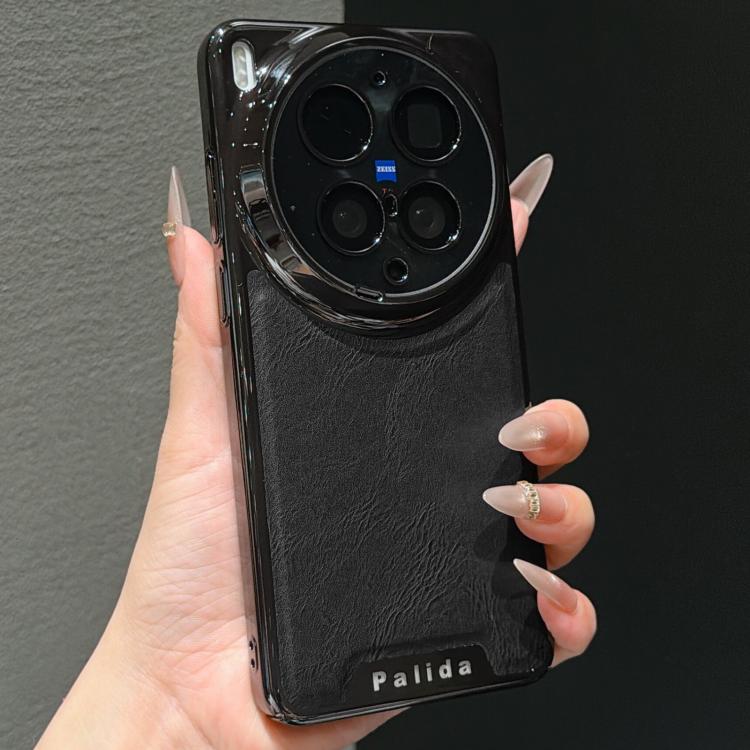For vivo X300 Ultra Palida Electroplated Mecha-Style Vegan Leather Shockproof Phone Case