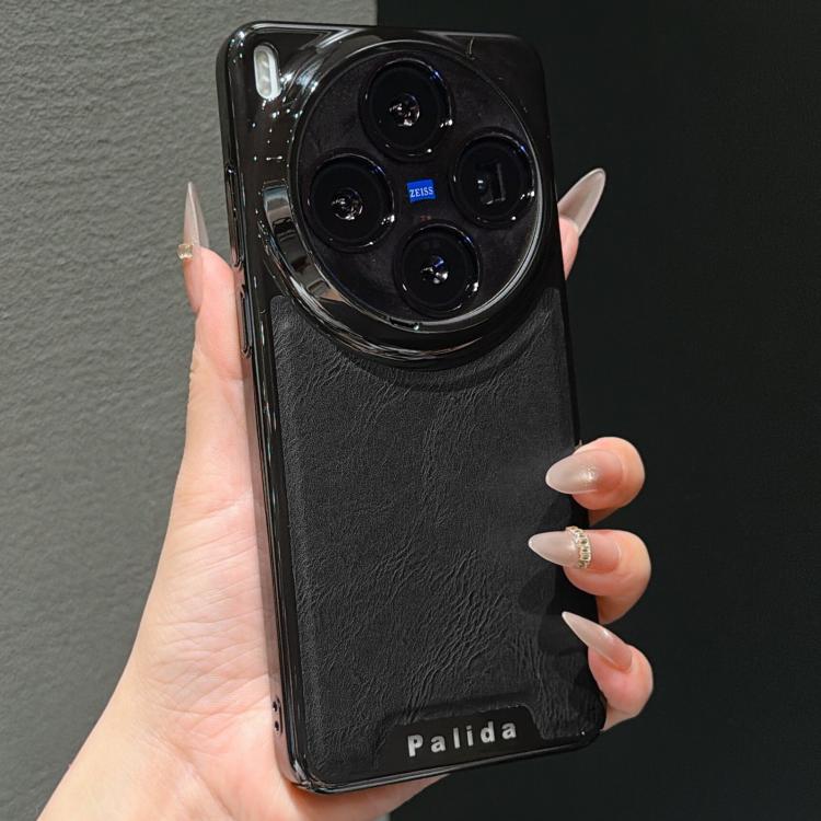 For vivo Y500 Pro 5G Palida Electroplated Mecha-Style Vegan Leather Shockproof Phone Case