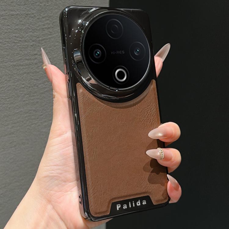 For vivo Y500 5G Palida Electroplated Mecha-Style Vegan Leather Shockproof Phone Case