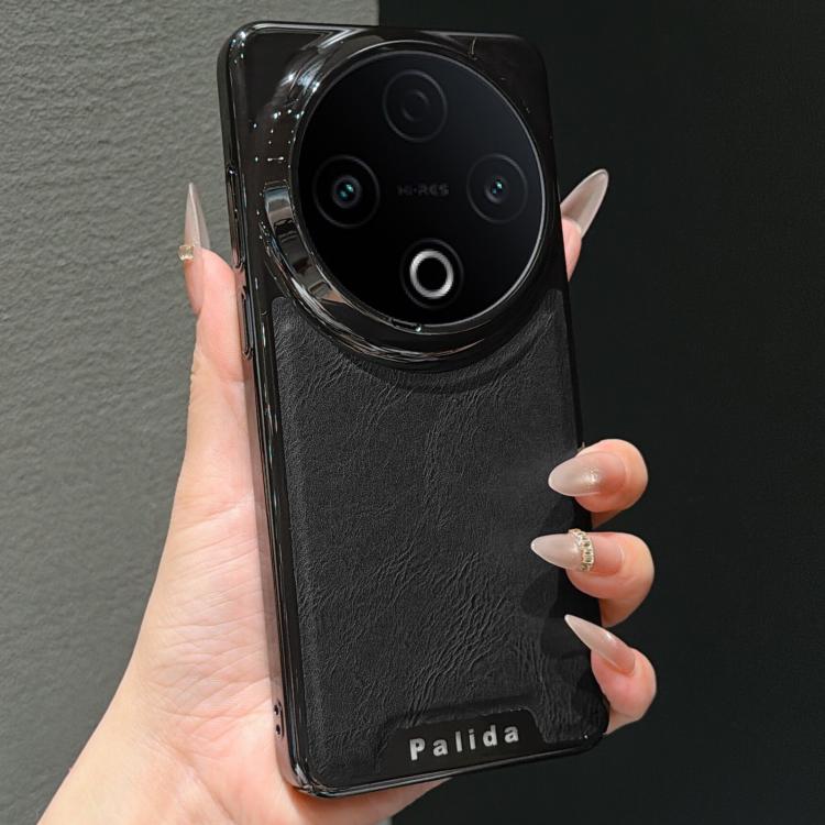 For vivo Y500 5G Palida Electroplated Mecha-Style Vegan Leather Shockproof Phone Case