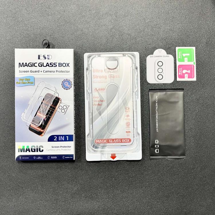 For iPhone X / XS 10pcs Easy Install Dust-proof Box Frosted Tempered Glass Film with Lens Film