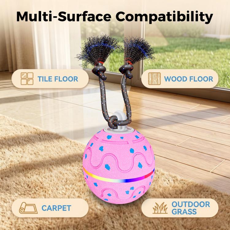 O21 Smart Automatic Pet Toy Ball Dog Training with Light & Sound & Rope