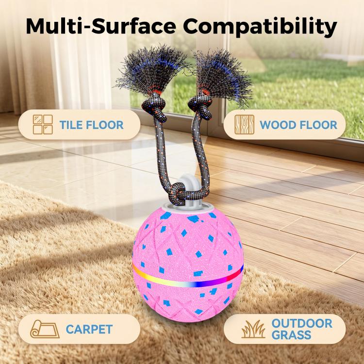 O22 Smart Automatic Pet Toy Ball Dog Training with Light & Sound & Rope