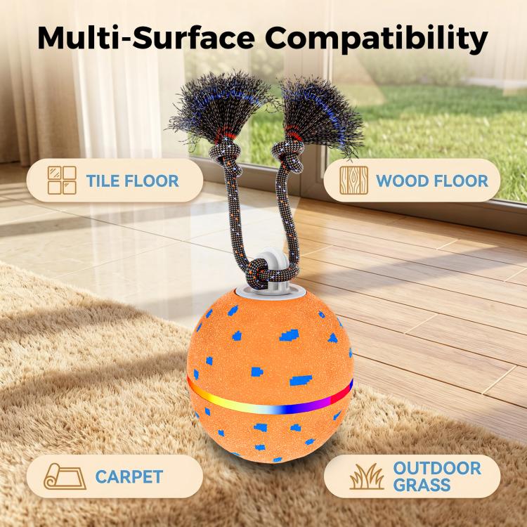 O23 Smart Automatic Pet Toy Ball Dog Training with Light & Sound & Rope