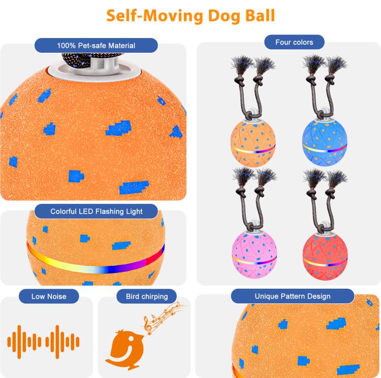 O23 Smart Automatic Pet Toy Ball Dog Training with Light & Sound & Rope