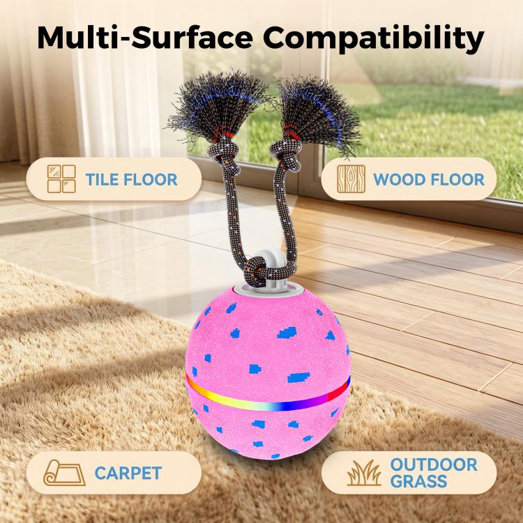 O23 Smart Automatic Pet Toy Ball Dog Training with Light & Sound & Rope