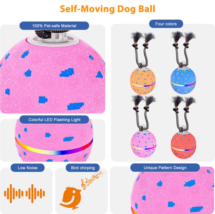 O23 Smart Automatic Pet Toy Ball Dog Training with Light & Sound & Rope