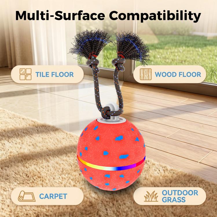 O23 Smart Automatic Pet Toy Ball Dog Training with Light & Sound & Rope