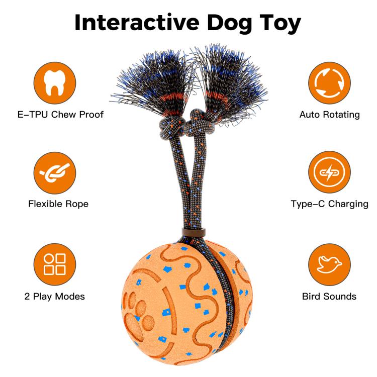 O27 Smart Automatic Pet Toy Ball Dog Training with Sound & Rope