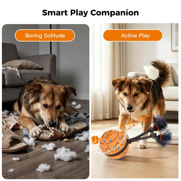 O27 Smart Automatic Pet Toy Ball Dog Training with Sound & Rope