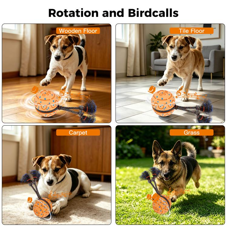 O27 Smart Automatic Pet Toy Ball Dog Training with Sound & Rope