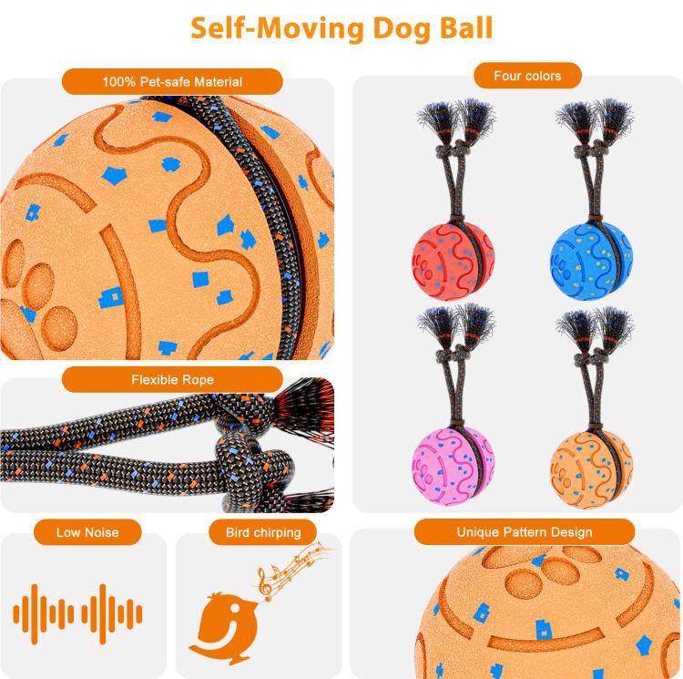 O27 Smart Automatic Pet Toy Ball Dog Training with Sound & Rope