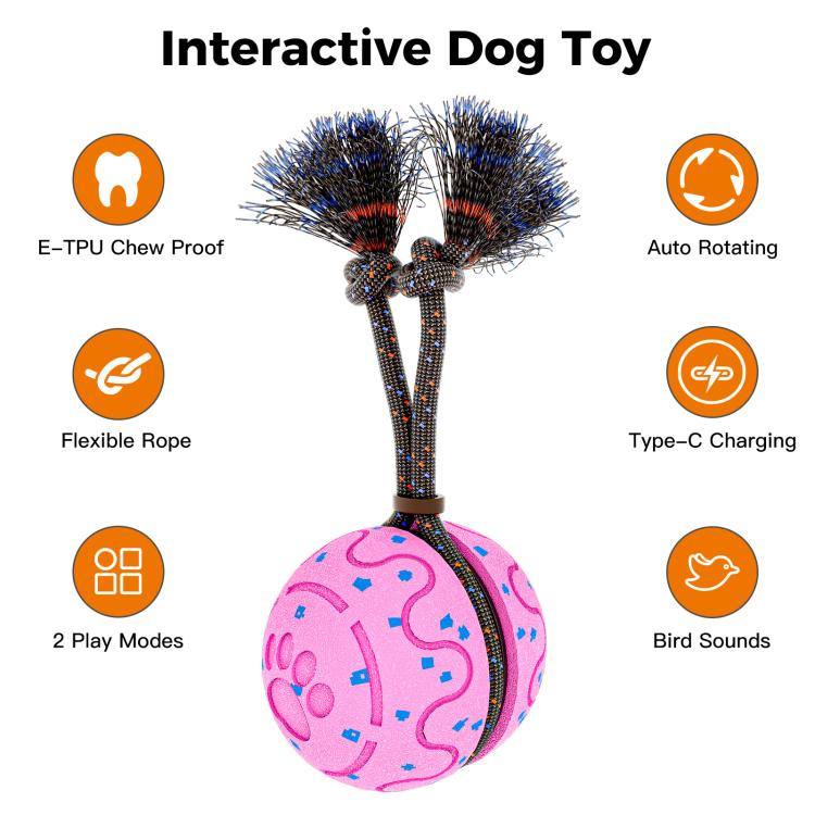 O27 Smart Automatic Pet Toy Ball Dog Training with Sound & Rope