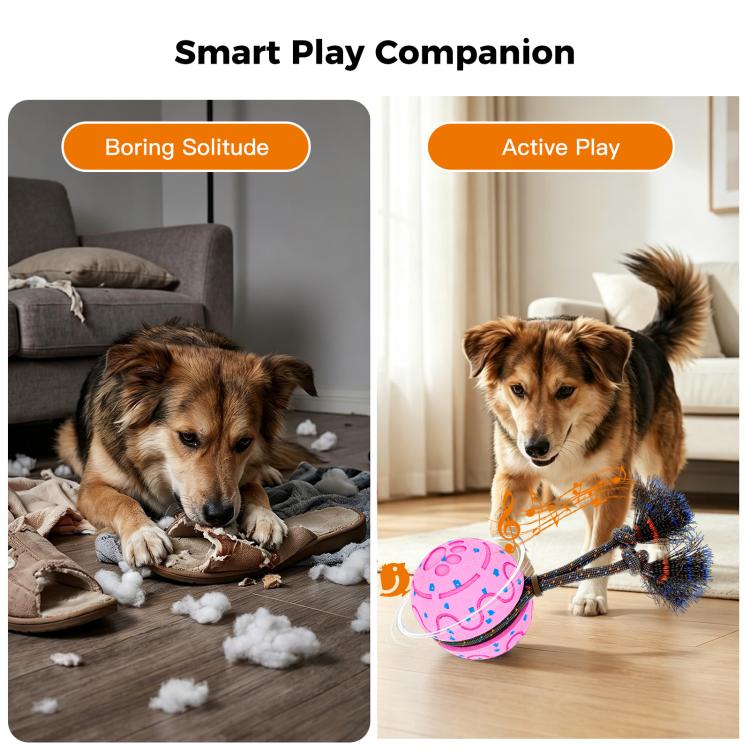 O27 Smart Automatic Pet Toy Ball Dog Training with Sound & Rope