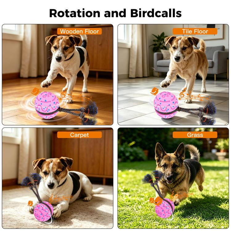 O27 Smart Automatic Pet Toy Ball Dog Training with Sound & Rope