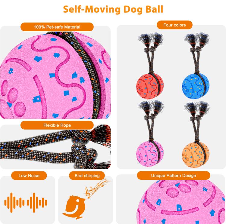 O27 Smart Automatic Pet Toy Ball Dog Training with Sound & Rope