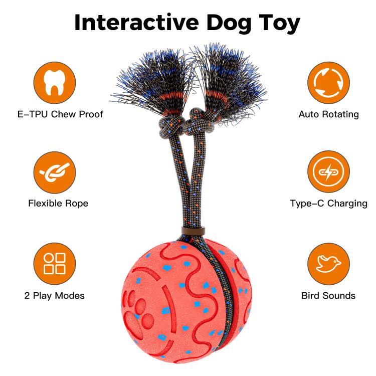 O27 Smart Automatic Pet Toy Ball Dog Training with Sound & Rope