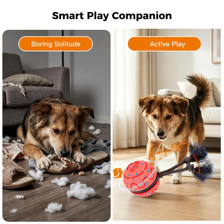 O27 Smart Automatic Pet Toy Ball Dog Training with Sound & Rope