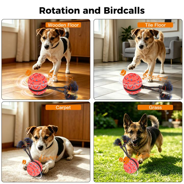 O27 Smart Automatic Pet Toy Ball Dog Training with Sound & Rope