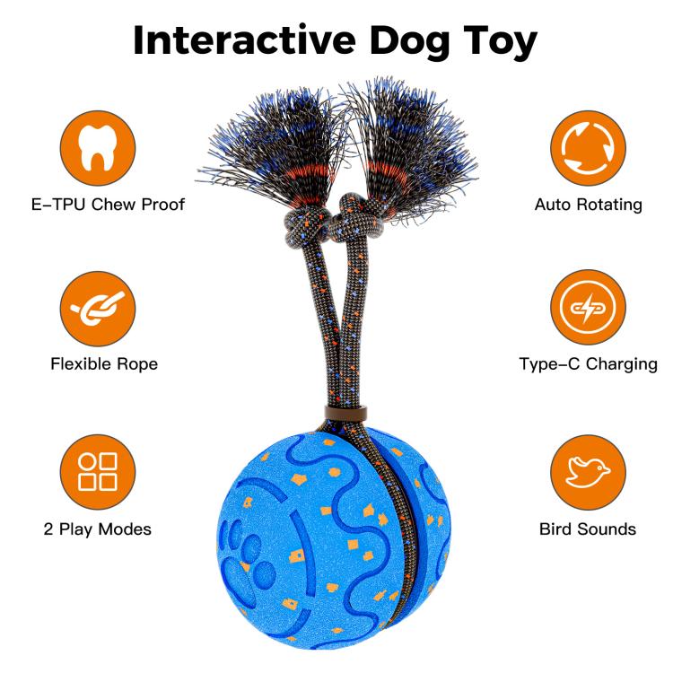 O27 Smart Automatic Pet Toy Ball Dog Training with Sound & Rope