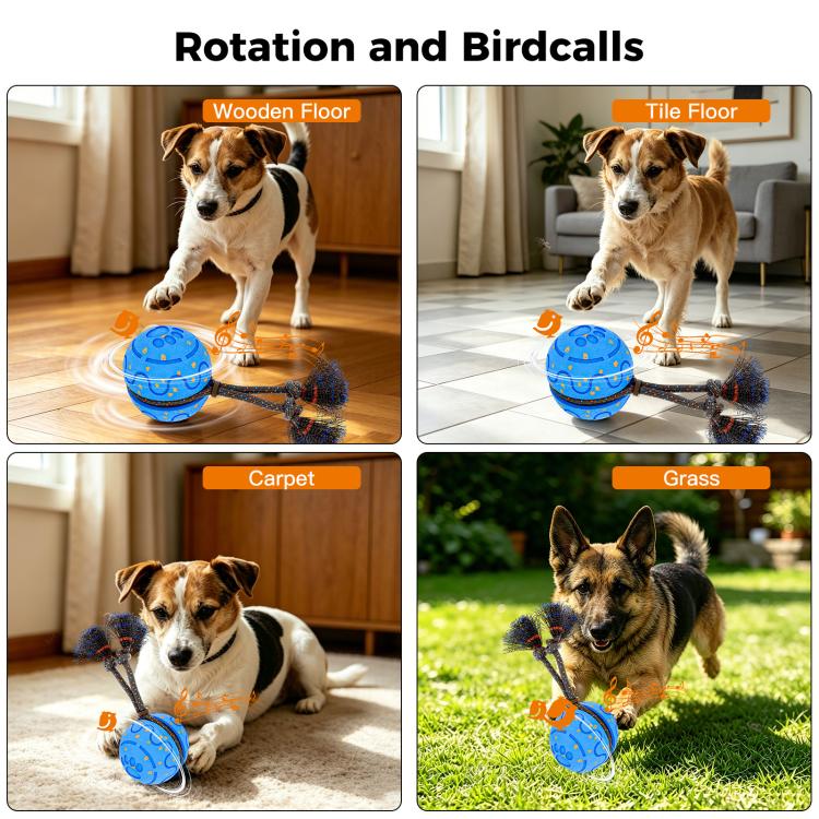 O27 Smart Automatic Pet Toy Ball Dog Training with Sound & Rope