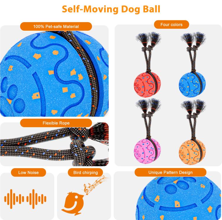 O27 Smart Automatic Pet Toy Ball Dog Training with Sound & Rope