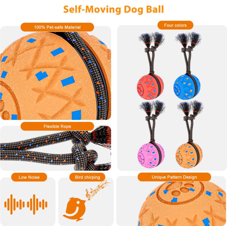 O28 Smart Automatic Pet Toy Ball Dog Training with Sound & Rope