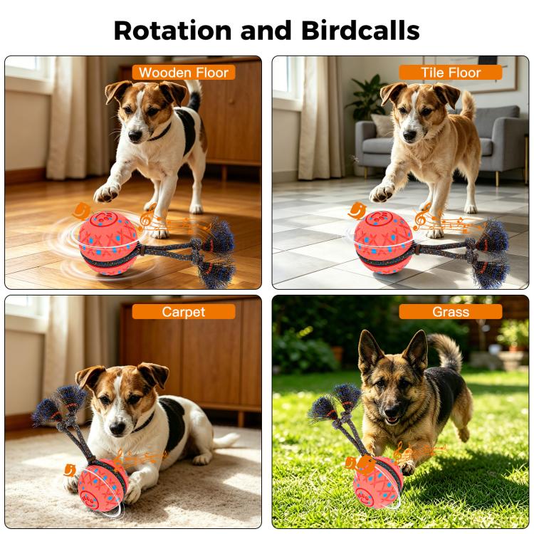 O28 Smart Automatic Pet Toy Ball Dog Training with Sound & Rope