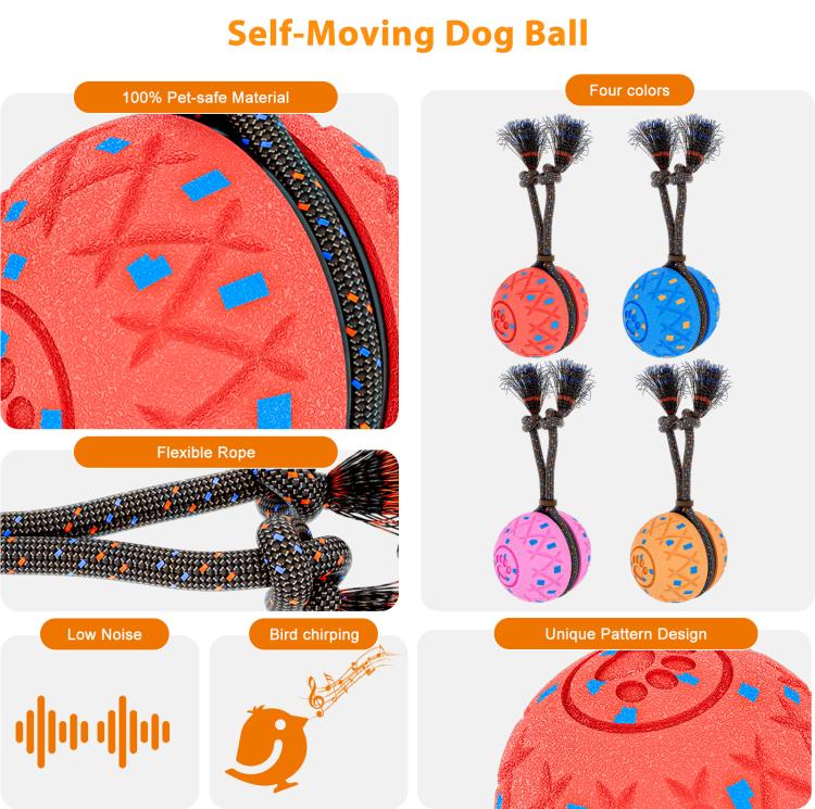 O28 Smart Automatic Pet Toy Ball Dog Training with Sound & Rope