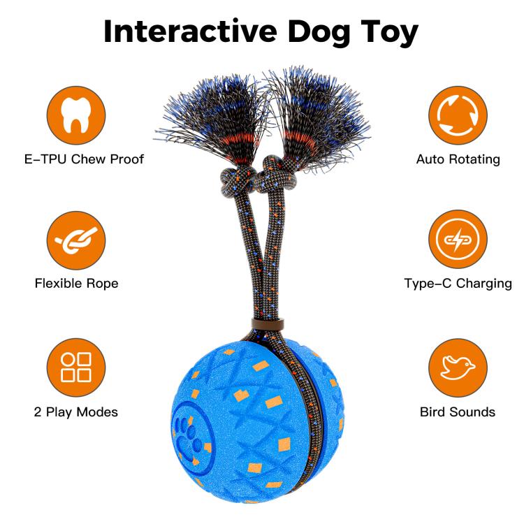 O28 Smart Automatic Pet Toy Ball Dog Training with Sound & Rope