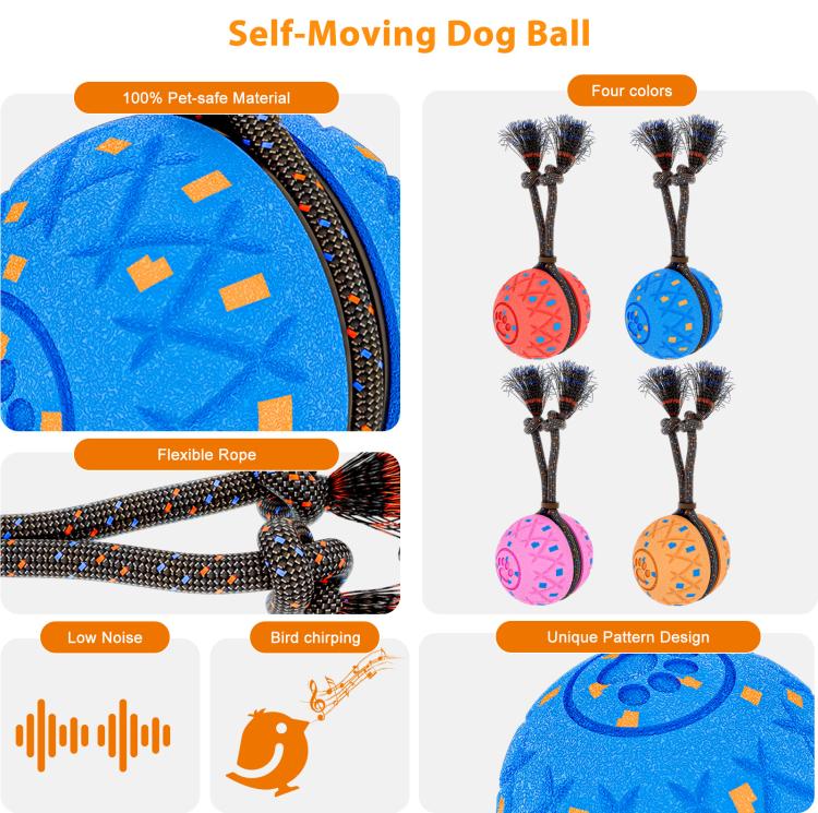 O28 Smart Automatic Pet Toy Ball Dog Training with Sound & Rope