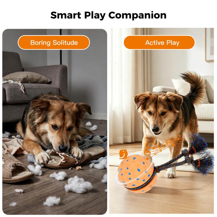 O29 Smart Automatic Pet Toy Ball Dog Training with Sound & Rope