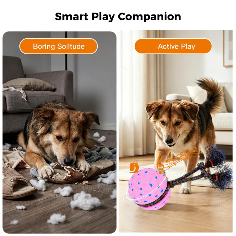 O29 Smart Automatic Pet Toy Ball Dog Training with Sound & Rope