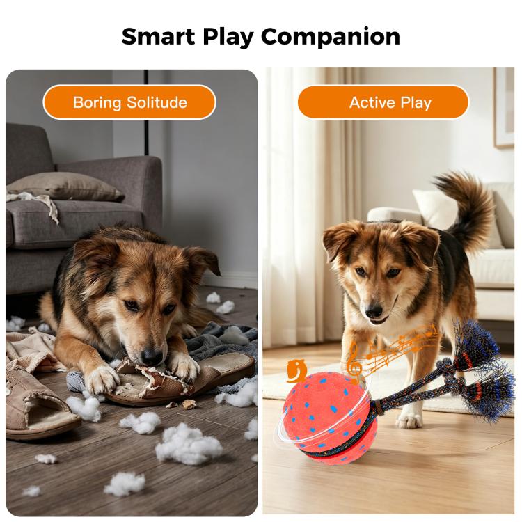 O29 Smart Automatic Pet Toy Ball Dog Training with Sound & Rope