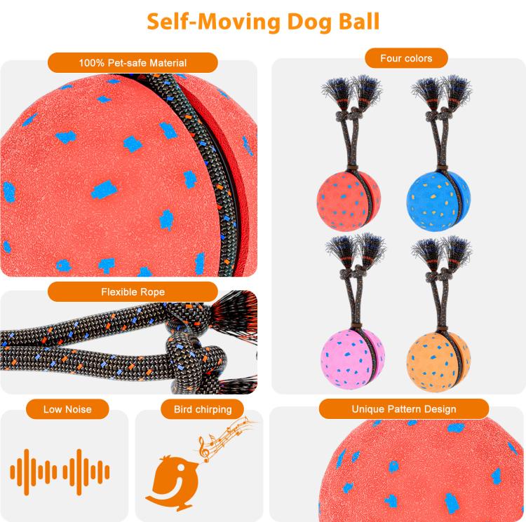 O29 Smart Automatic Pet Toy Ball Dog Training with Sound & Rope