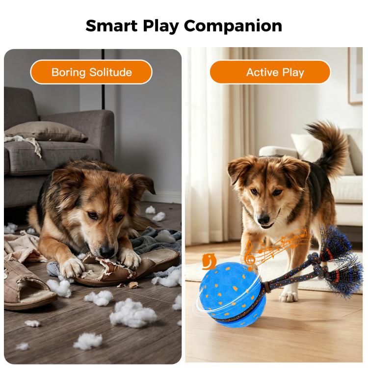 O29 Smart Automatic Pet Toy Ball Dog Training with Sound & Rope