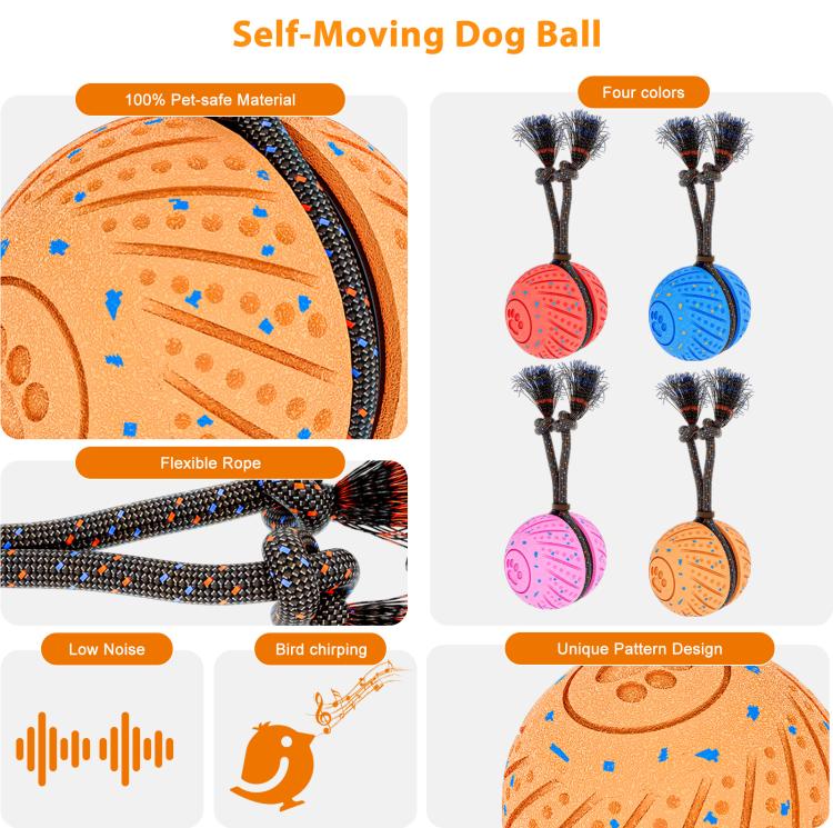 O30 Smart Automatic Pet Toy Ball Dog Training with Sound & Rope