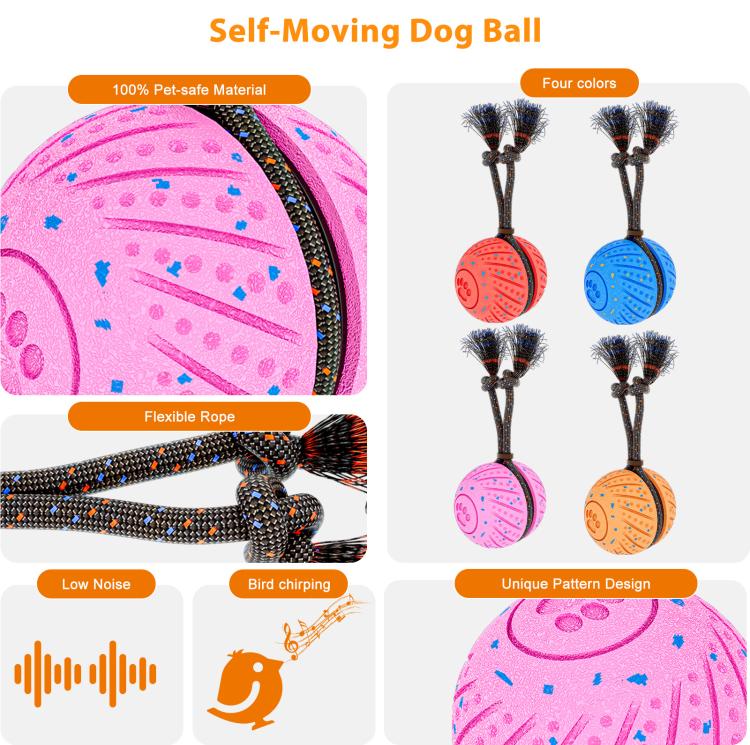 O30 Smart Automatic Pet Toy Ball Dog Training with Sound & Rope