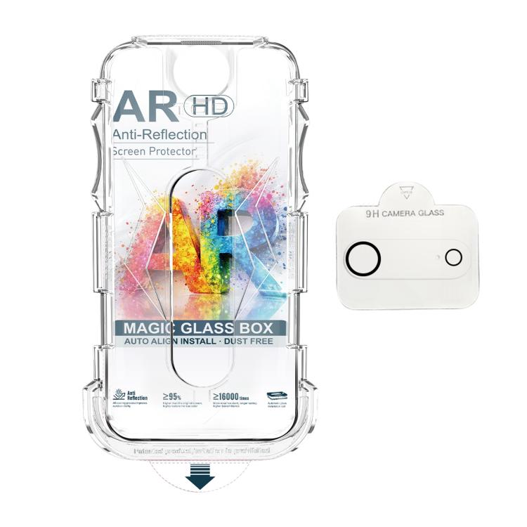 For iPhone Air 5pcs Easy Install Dust-proof Box AR HD Tempered Glass Film with Lens Film