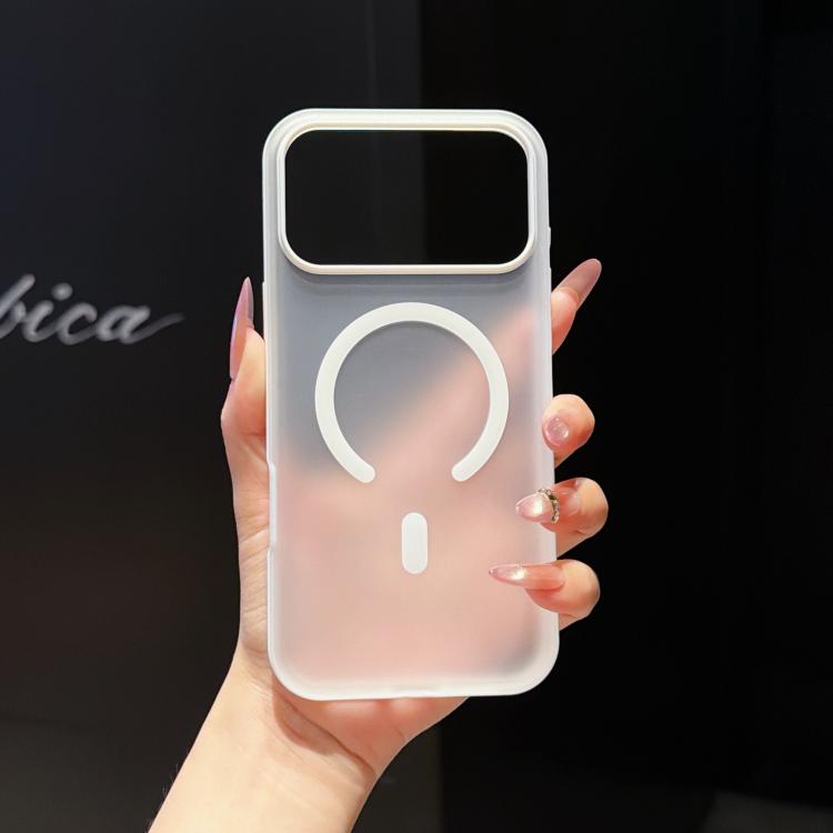 For iPhone 17 Pro Max Cloud Edge Floating Semi-Transparent Matte Magnetic Phone Case
