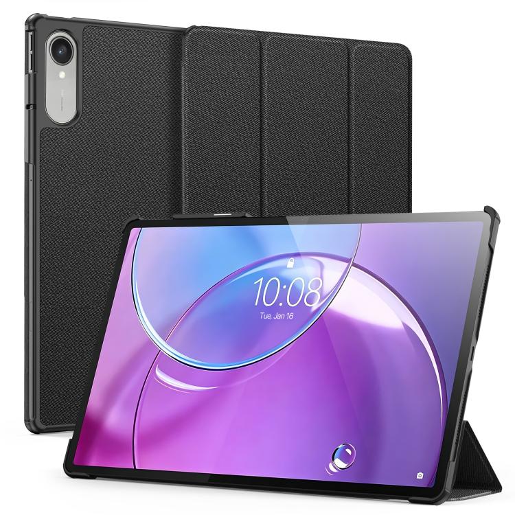 For Lenovo Idea Tab Pro Gen 2 13 inch DUX DUCIS Domo Series Magnetic Flip Leather Tablet Case - Black