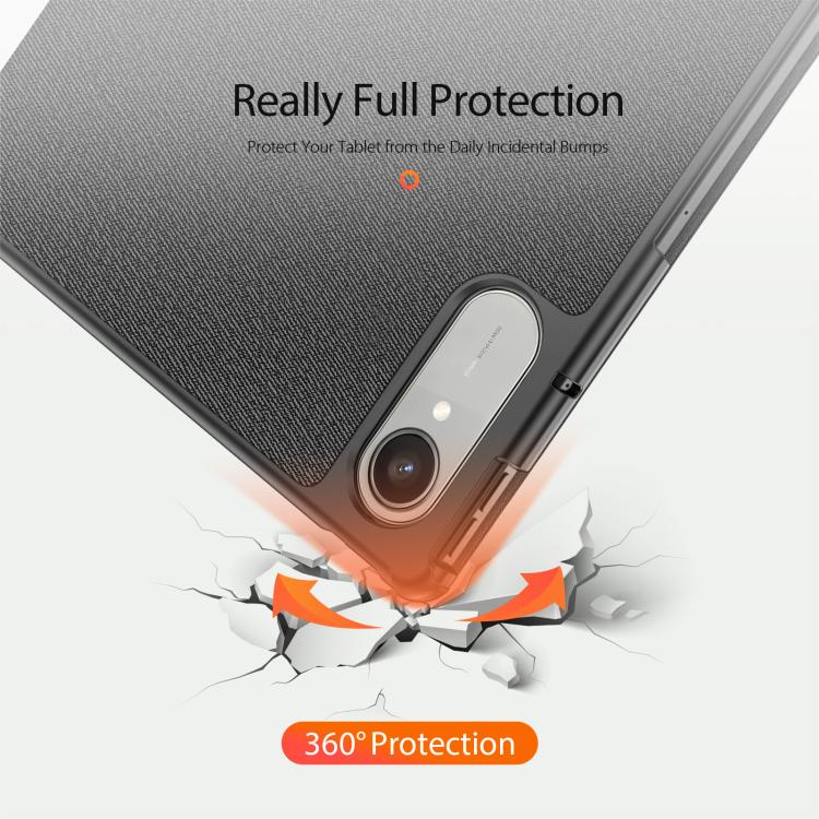 For Lenovo Idea Tab Pro Gen 2 13 inch DUX DUCIS Domo Series Magnetic Flip Leather Tablet Case - Black